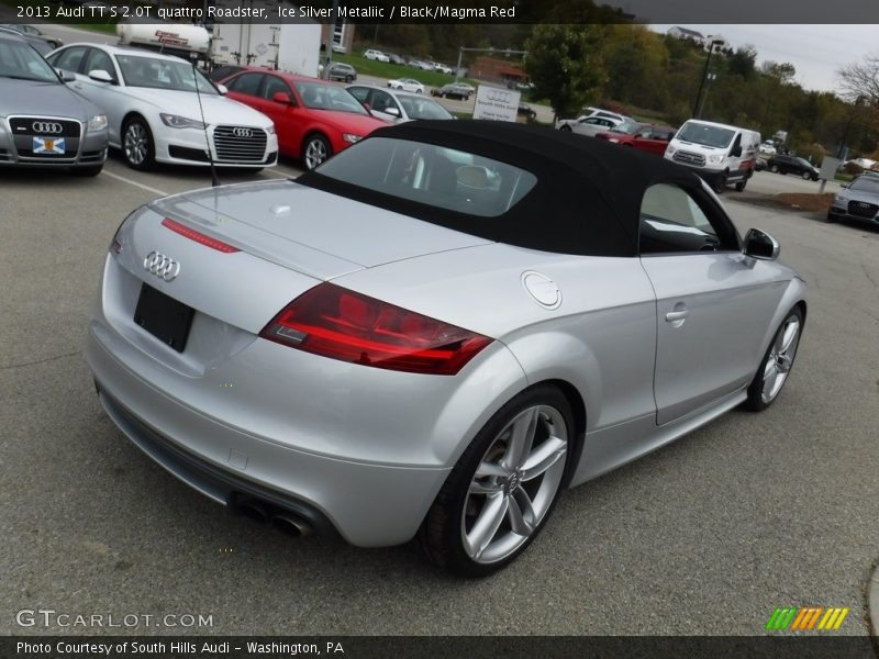 Ice Silver Metaliic / Black/Magma Red 2013 Audi TT S 2.0T quattro Roadster