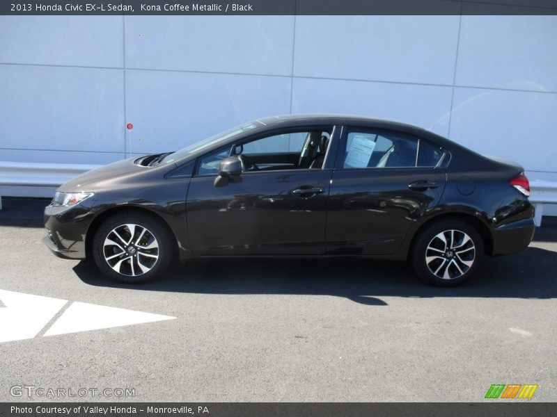 Kona Coffee Metallic / Black 2013 Honda Civic EX-L Sedan