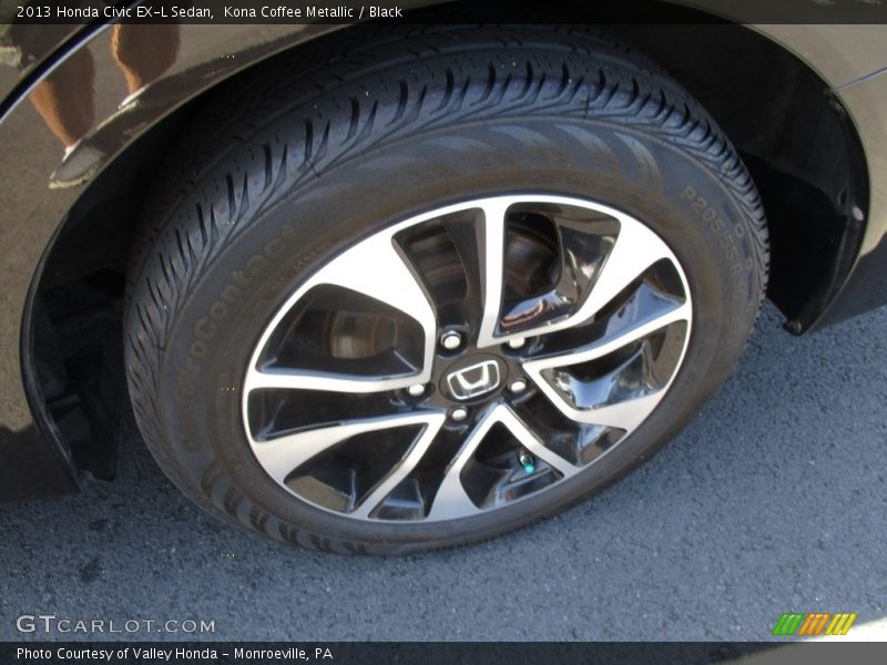 Kona Coffee Metallic / Black 2013 Honda Civic EX-L Sedan