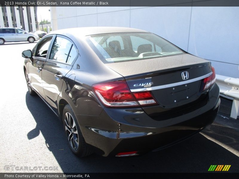Kona Coffee Metallic / Black 2013 Honda Civic EX-L Sedan