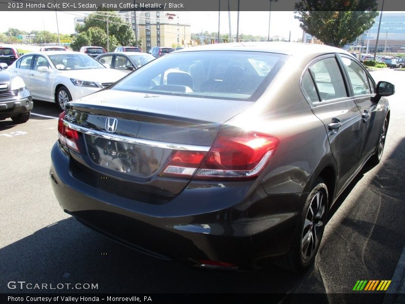Kona Coffee Metallic / Black 2013 Honda Civic EX-L Sedan