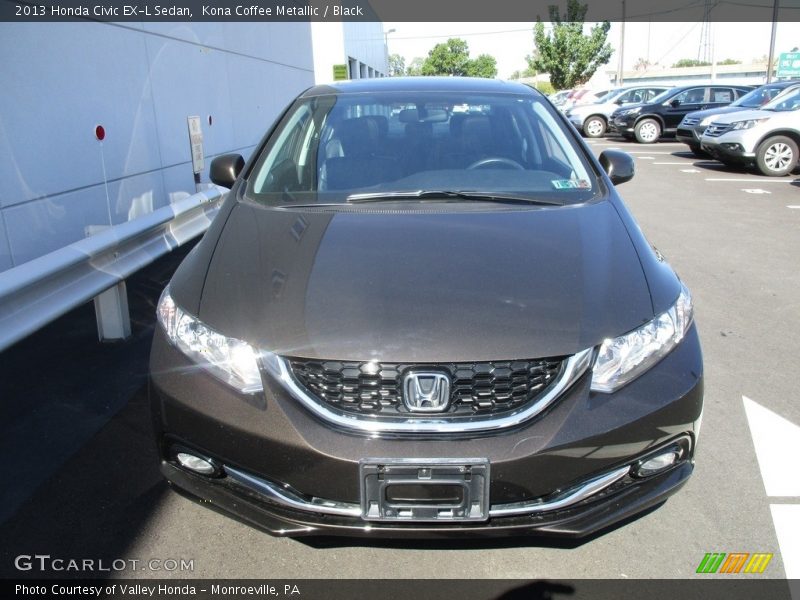 Kona Coffee Metallic / Black 2013 Honda Civic EX-L Sedan