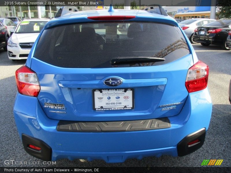 Hyper Blue / Black 2016 Subaru Crosstrek 2.0i Limited