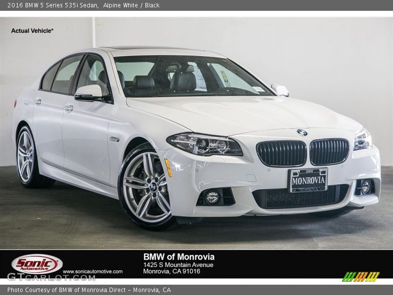 Alpine White / Black 2016 BMW 5 Series 535i Sedan