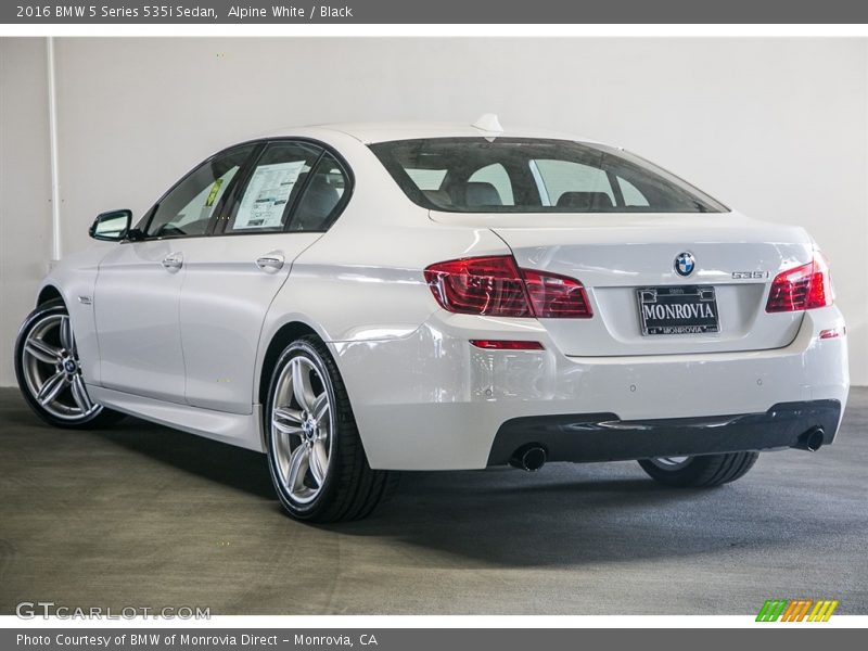 Alpine White / Black 2016 BMW 5 Series 535i Sedan