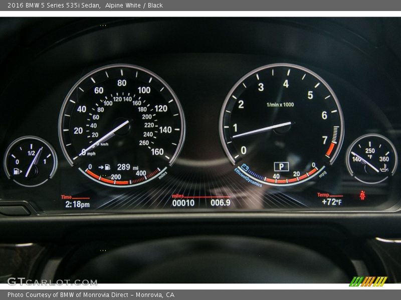 Alpine White / Black 2016 BMW 5 Series 535i Sedan