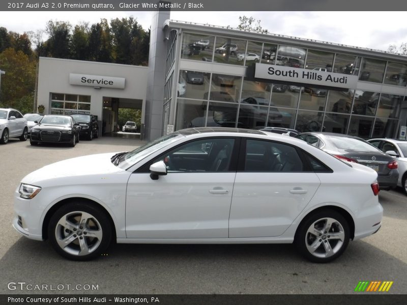 Glacier White Metallic / Black 2017 Audi A3 2.0 Premium quttaro