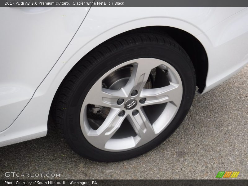 Glacier White Metallic / Black 2017 Audi A3 2.0 Premium quttaro