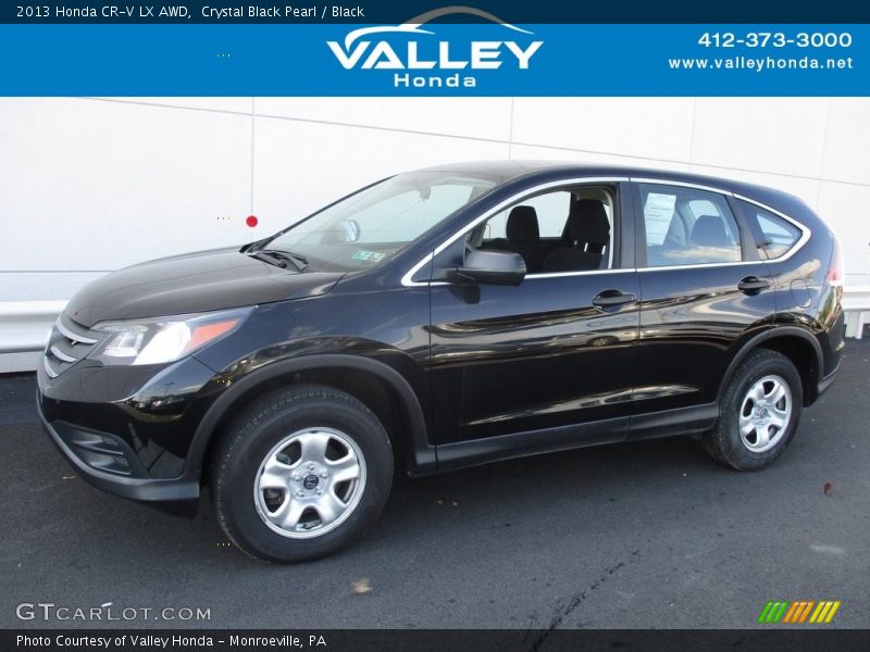 Crystal Black Pearl / Black 2013 Honda CR-V LX AWD