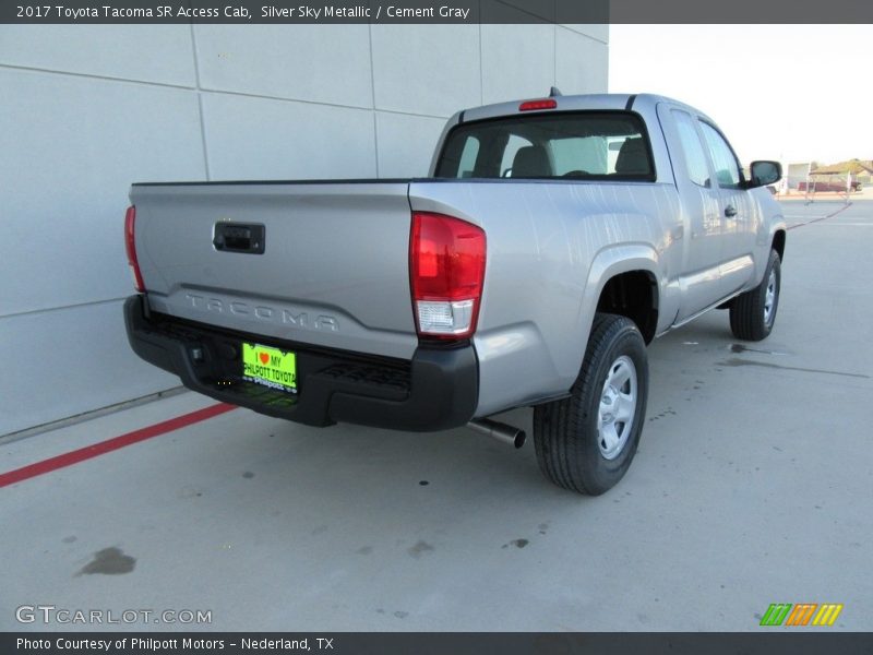 Silver Sky Metallic / Cement Gray 2017 Toyota Tacoma SR Access Cab