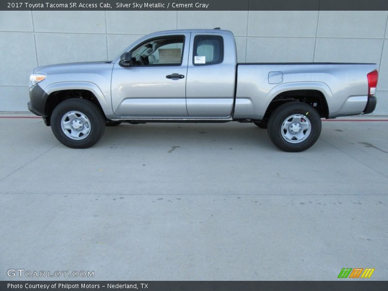 Silver Sky Metallic / Cement Gray 2017 Toyota Tacoma SR Access Cab