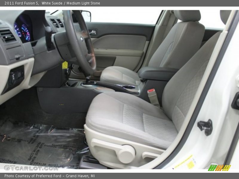 White Suede / Medium Light Stone 2011 Ford Fusion S