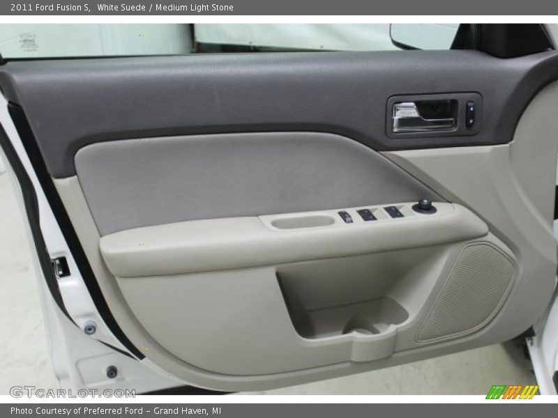 White Suede / Medium Light Stone 2011 Ford Fusion S