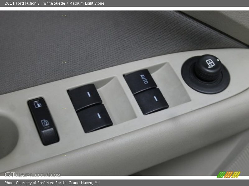 White Suede / Medium Light Stone 2011 Ford Fusion S