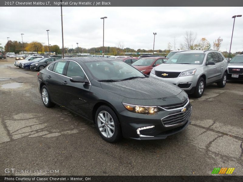 Nightfall Gray Metallic / Jet Black 2017 Chevrolet Malibu LT