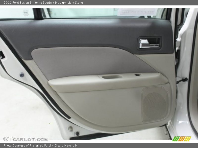 White Suede / Medium Light Stone 2011 Ford Fusion S