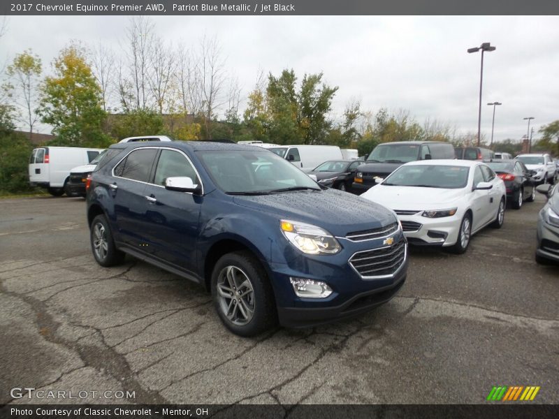 Patriot Blue Metallic / Jet Black 2017 Chevrolet Equinox Premier AWD