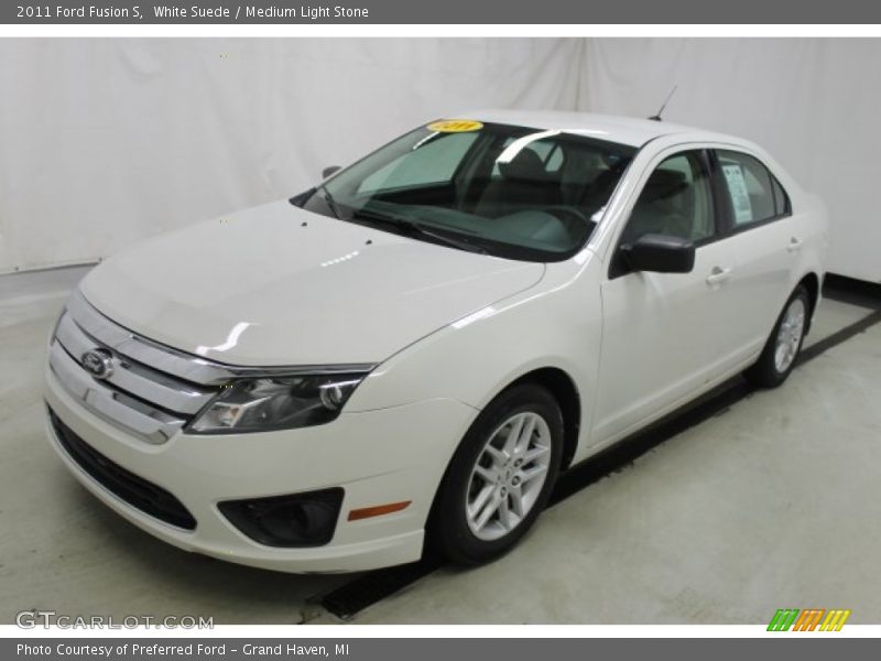 White Suede / Medium Light Stone 2011 Ford Fusion S