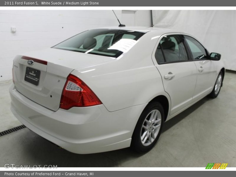 White Suede / Medium Light Stone 2011 Ford Fusion S