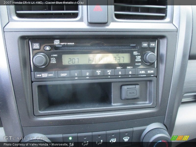 Glacier Blue Metallic / Gray 2007 Honda CR-V LX 4WD
