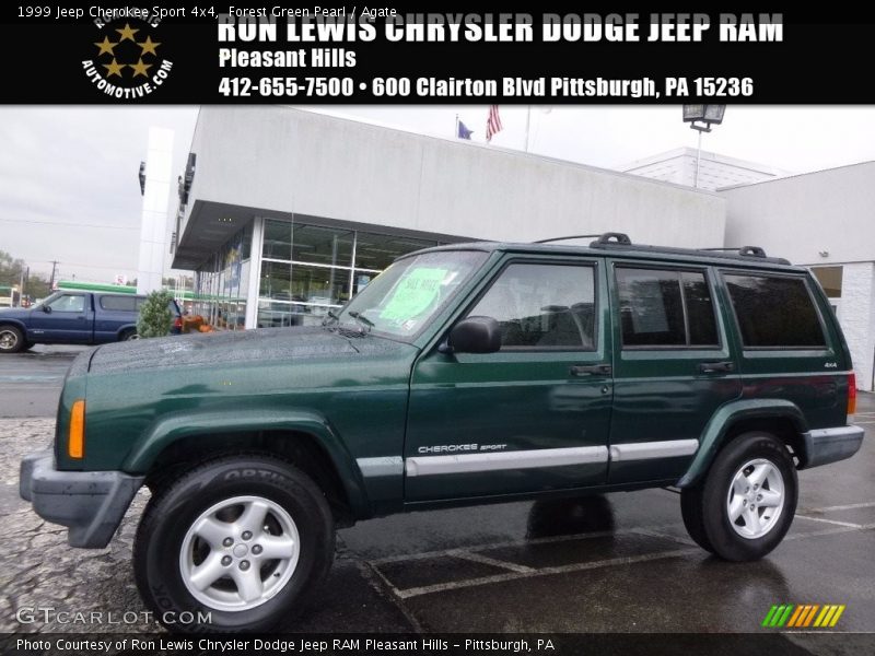 Forest Green Pearl / Agate 1999 Jeep Cherokee Sport 4x4