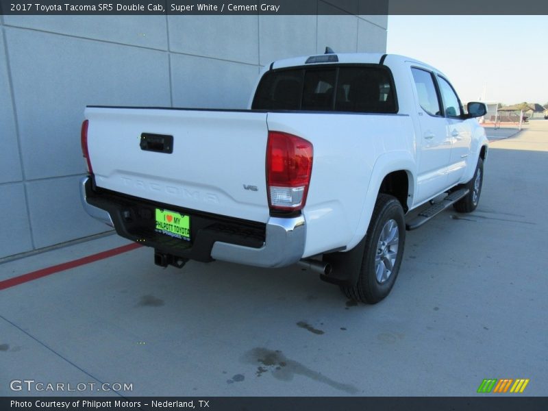 Super White / Cement Gray 2017 Toyota Tacoma SR5 Double Cab