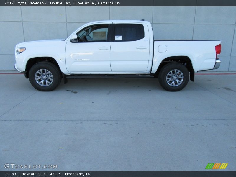 Super White / Cement Gray 2017 Toyota Tacoma SR5 Double Cab