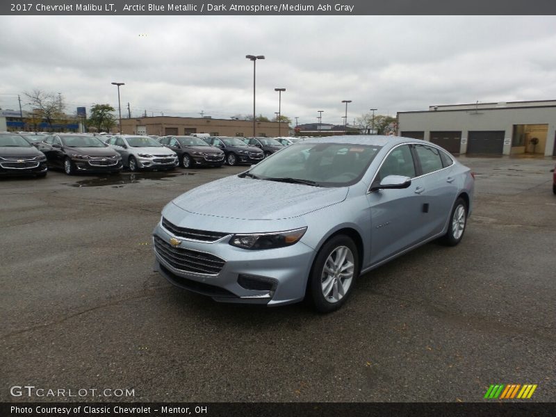 Arctic Blue Metallic / Dark Atmosphere/Medium Ash Gray 2017 Chevrolet Malibu LT
