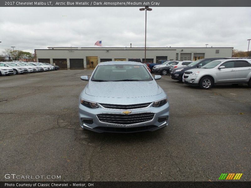 Arctic Blue Metallic / Dark Atmosphere/Medium Ash Gray 2017 Chevrolet Malibu LT