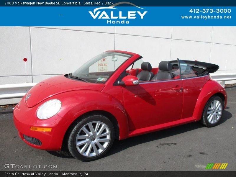 Salsa Red / Black 2008 Volkswagen New Beetle SE Convertible