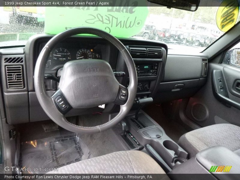 Forest Green Pearl / Agate 1999 Jeep Cherokee Sport 4x4