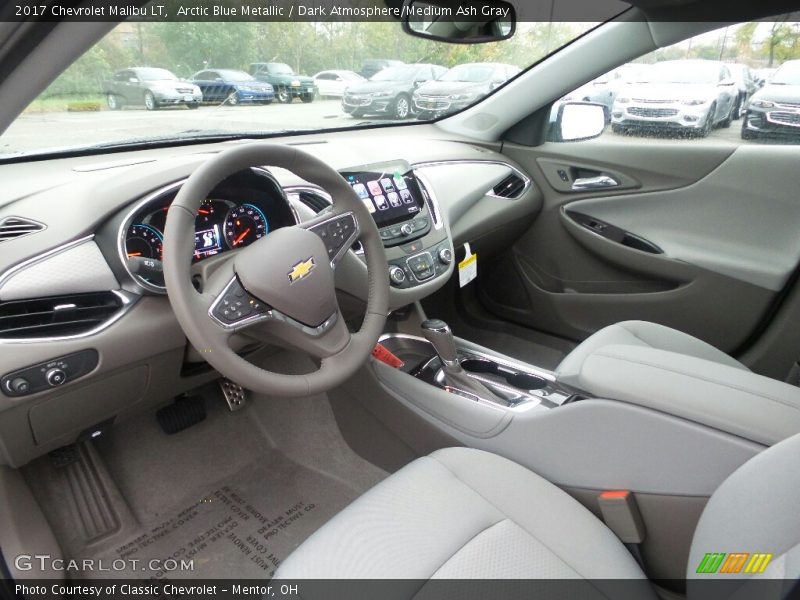 Arctic Blue Metallic / Dark Atmosphere/Medium Ash Gray 2017 Chevrolet Malibu LT