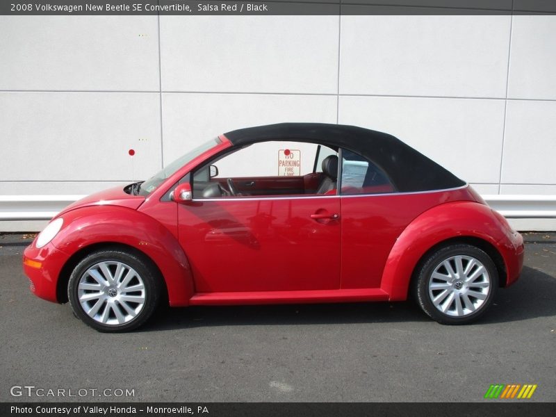 Salsa Red / Black 2008 Volkswagen New Beetle SE Convertible