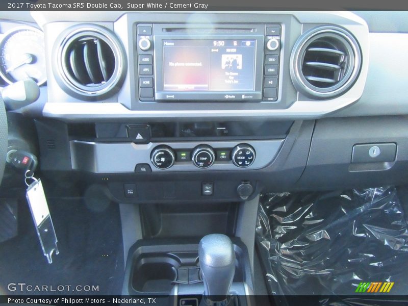 Super White / Cement Gray 2017 Toyota Tacoma SR5 Double Cab