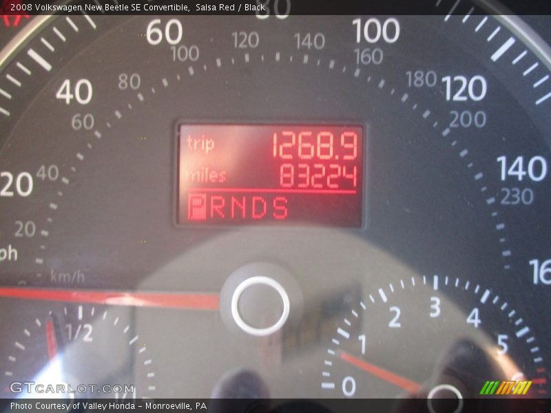 Salsa Red / Black 2008 Volkswagen New Beetle SE Convertible
