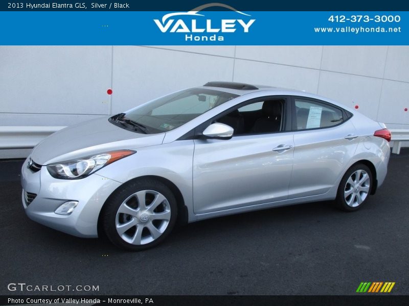 Silver / Black 2013 Hyundai Elantra GLS