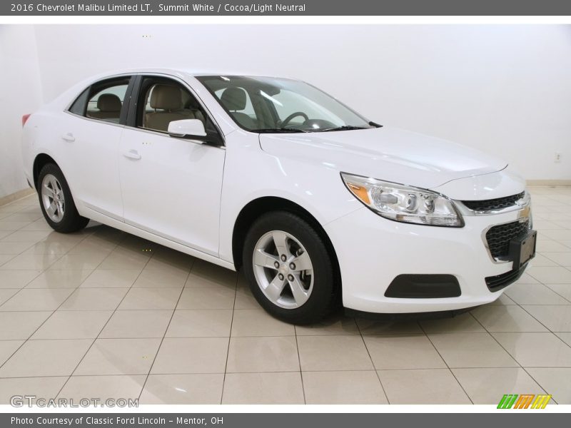 Summit White / Cocoa/Light Neutral 2016 Chevrolet Malibu Limited LT