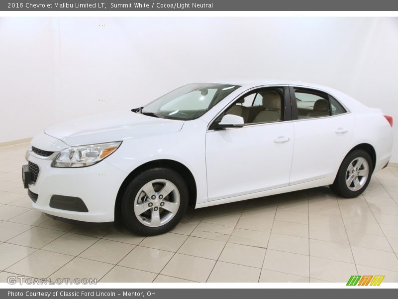 Summit White / Cocoa/Light Neutral 2016 Chevrolet Malibu Limited LT