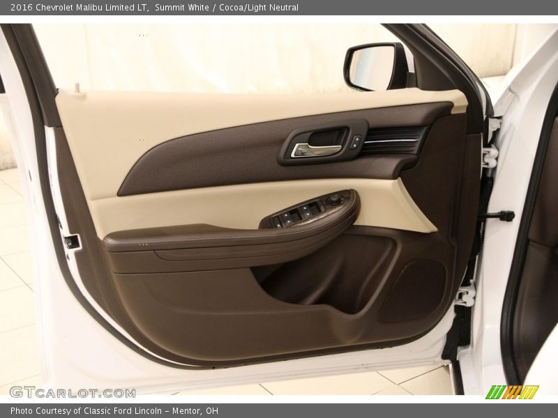 Summit White / Cocoa/Light Neutral 2016 Chevrolet Malibu Limited LT