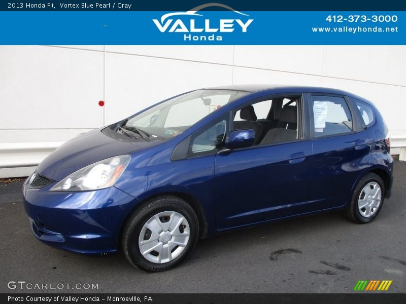 Vortex Blue Pearl / Gray 2013 Honda Fit