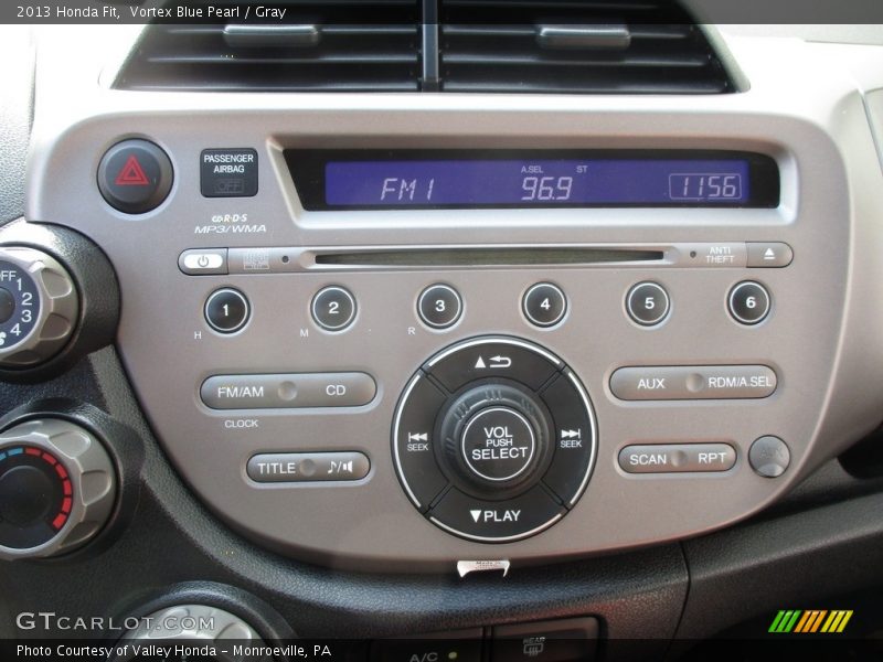Vortex Blue Pearl / Gray 2013 Honda Fit