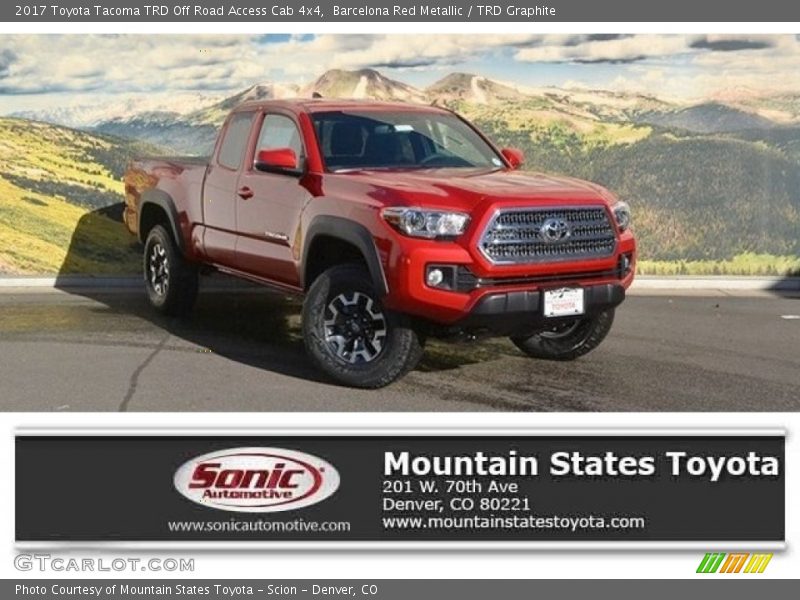 Barcelona Red Metallic / TRD Graphite 2017 Toyota Tacoma TRD Off Road Access Cab 4x4