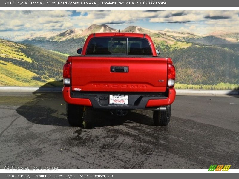 Barcelona Red Metallic / TRD Graphite 2017 Toyota Tacoma TRD Off Road Access Cab 4x4