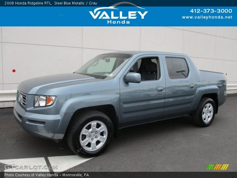 Steel Blue Metallic / Gray 2008 Honda Ridgeline RTL
