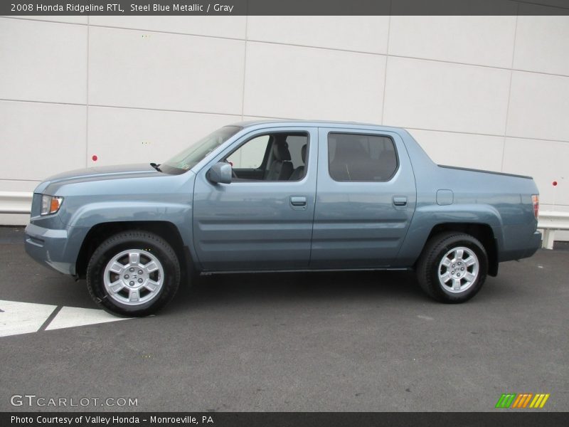 Steel Blue Metallic / Gray 2008 Honda Ridgeline RTL