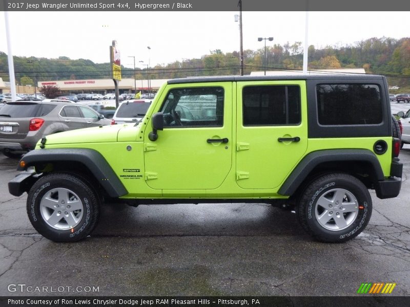 Hypergreen / Black 2017 Jeep Wrangler Unlimited Sport 4x4