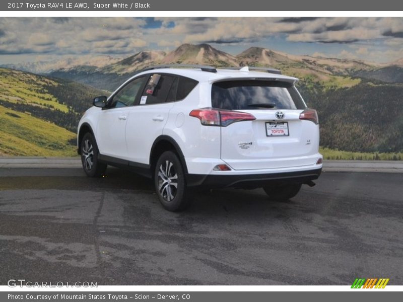 Super White / Black 2017 Toyota RAV4 LE AWD