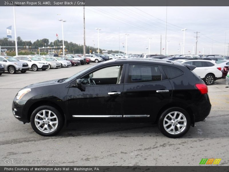 Super Black / Gray 2012 Nissan Rogue SL AWD