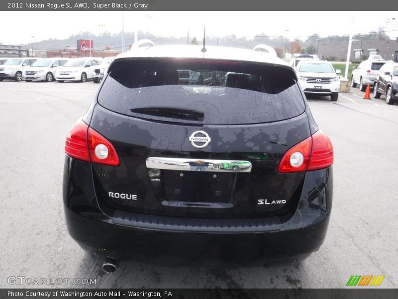 Super Black / Gray 2012 Nissan Rogue SL AWD