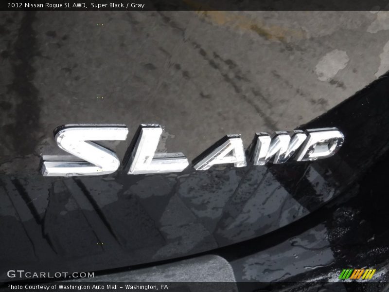 Super Black / Gray 2012 Nissan Rogue SL AWD